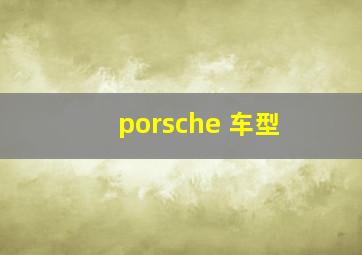 porsche 车型